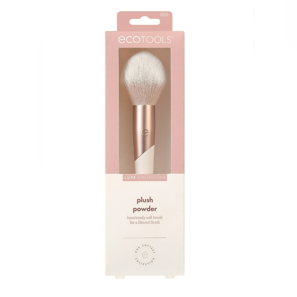EcoTools Luxe Professional Plush Powder Makeup Brush, Complexion Brush, 1 Count